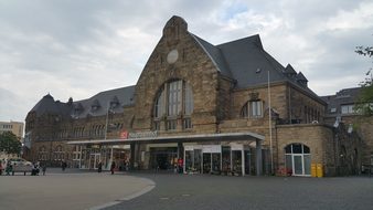 Aachen, Germany, Stone, Train, Station