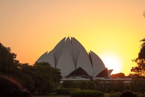 Lotustemple, Delhi, Agra, Asia, Building