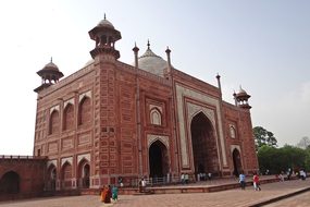 Taj Mahal Mosque Red Sandstone Taj Complex
