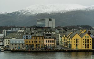 Norway Coast, Alesund, Mountains, Snow