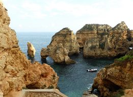 Nature, Rocks, Coast, Portugal, Algarve