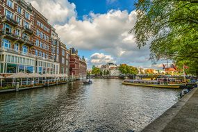 Amsterdam Canal Boats Relaxing Soothing Ne