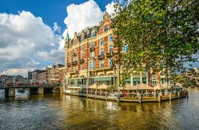 Amsterdam Canal Bridge Hotel Netherlands E