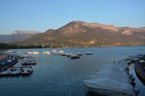 Lake, Annecy, Water, Mountains, Sky