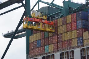 Containers Ship Port Transport Load Contai