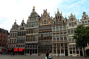 Antwerp Belgium Clouds Architecture Sky Gr