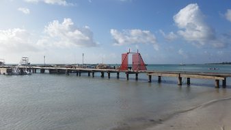 Aruba, Island, Caribbean, Beach, Pier