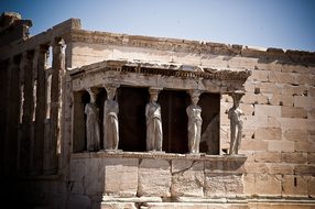 Caryatids Greece Acropolis Athens Greek An