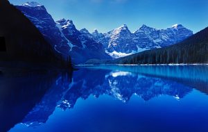 Moraine Lake Reflection Water Still Smooth