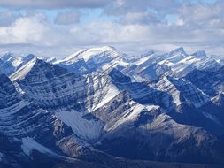 Rockies Cascade Mountain Rugged Rocks Albe