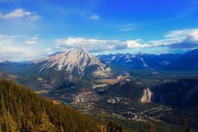 Banff Canada Alberta Mountains Sky Clouds
