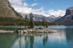 Lake Minnewanka Banff Alberta Island Lake