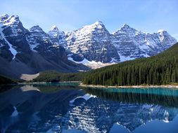 Banff Lake National Park Moraine Lake Mirr
