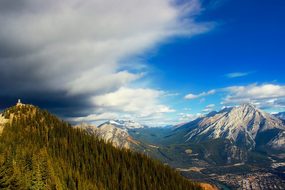Banff Canada Alberta Mountains Sky Clouds