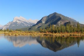 Vermilion Lakes, Reflection, Lake, Banff