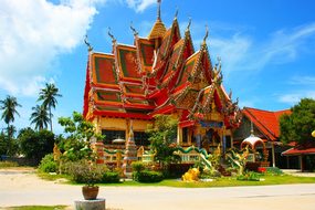 Thailand Temple Roof Asia Wat Thai Travel