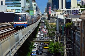 Transportation Downtown Bangkok Traffic Me