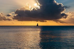 Ocean Sunset Atlantic Ocean Barbados Sailb