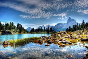 Lago Federa Dolomites Mountains Belluno Na