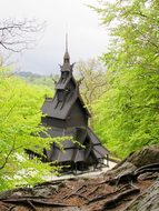 Church Standing Timber Norway Bergen Berge