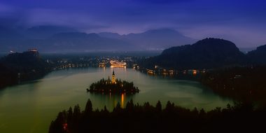 Lake Bled Slovenia Travel Tourism Mountain
