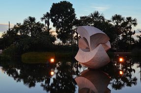 Brasilia, Lights, Trees, Eventide