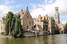 Belfry, Tower, Bruges, Canal, Channel