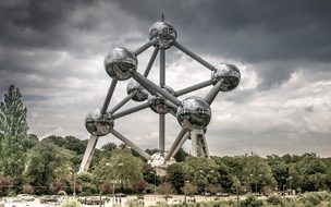 Brussel Atomium Landmark Atom Monument Bel