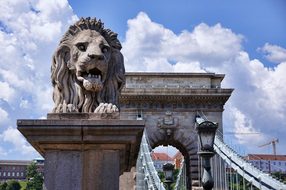 Chain Bridge Bridge Lion Budapest Places O