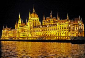Budapest At Night, Parliament At Night
