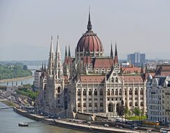 Budapest Parliament South Side Danube Bank