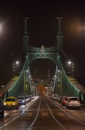 Bridge Budapest Hungary Lights Night Danub