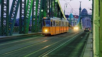 Tram, Budapest, Hungary, Vintage, Old