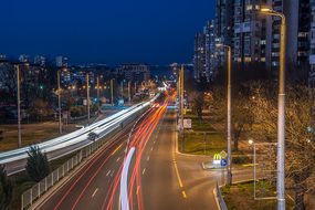 Traffic Sunset Burgas Bulgaria Travel Road