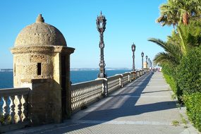Cadiz, Spain, Streetlights, Sun, Walk