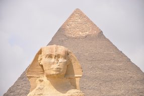 Egypt Sphinx Pyramid Cairo Giving Monument