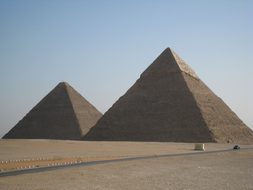 Egypt Pyramids Giza Ancient Triangle Deser