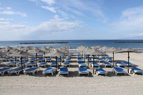 Sunbeds La Caleta Tenerife Beach Canary Eu