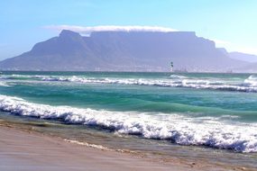 Cape Town Table Mountain Sea Beach South A