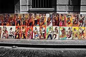 Colombia Cartagena Art City Facade Old Fre