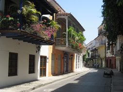 Cartagena Colombia Old Shadow Street Balco