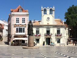 Cascais Portugal Wave Homes Statue Portuga