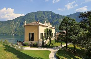 Lake, Villa, Garden, Park, Italy, Water