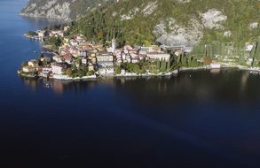 Aerial View Lake Como Italy Lake Mountains