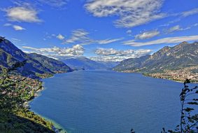 Landscape Lake Como Lecco Lombardy Italy W