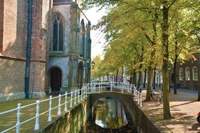 Netherlands Delft Canal Architecture Trave