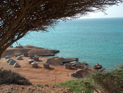 Djibouti Africa Ras Bir Beach Sea Toukouls