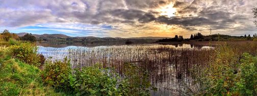 Lake, Clouds, Donegal, Ireland, Lough