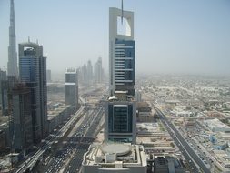 Dubai City Street Building Uae Road Archit