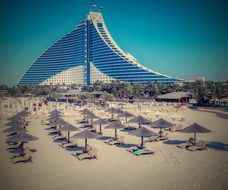 Dubai, Hotel, Beach, Bathing, Sunbathing